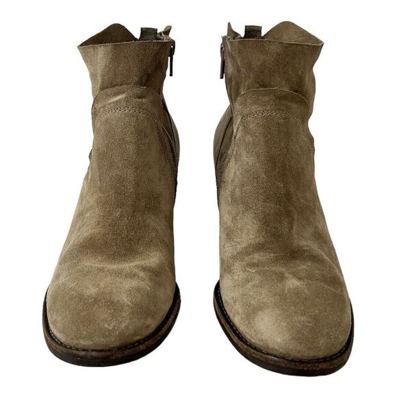 Paul Green Womens Size UK 6 US 8.5 Taupe Suede Ankle Boot Bootie - Picture 2 of 8